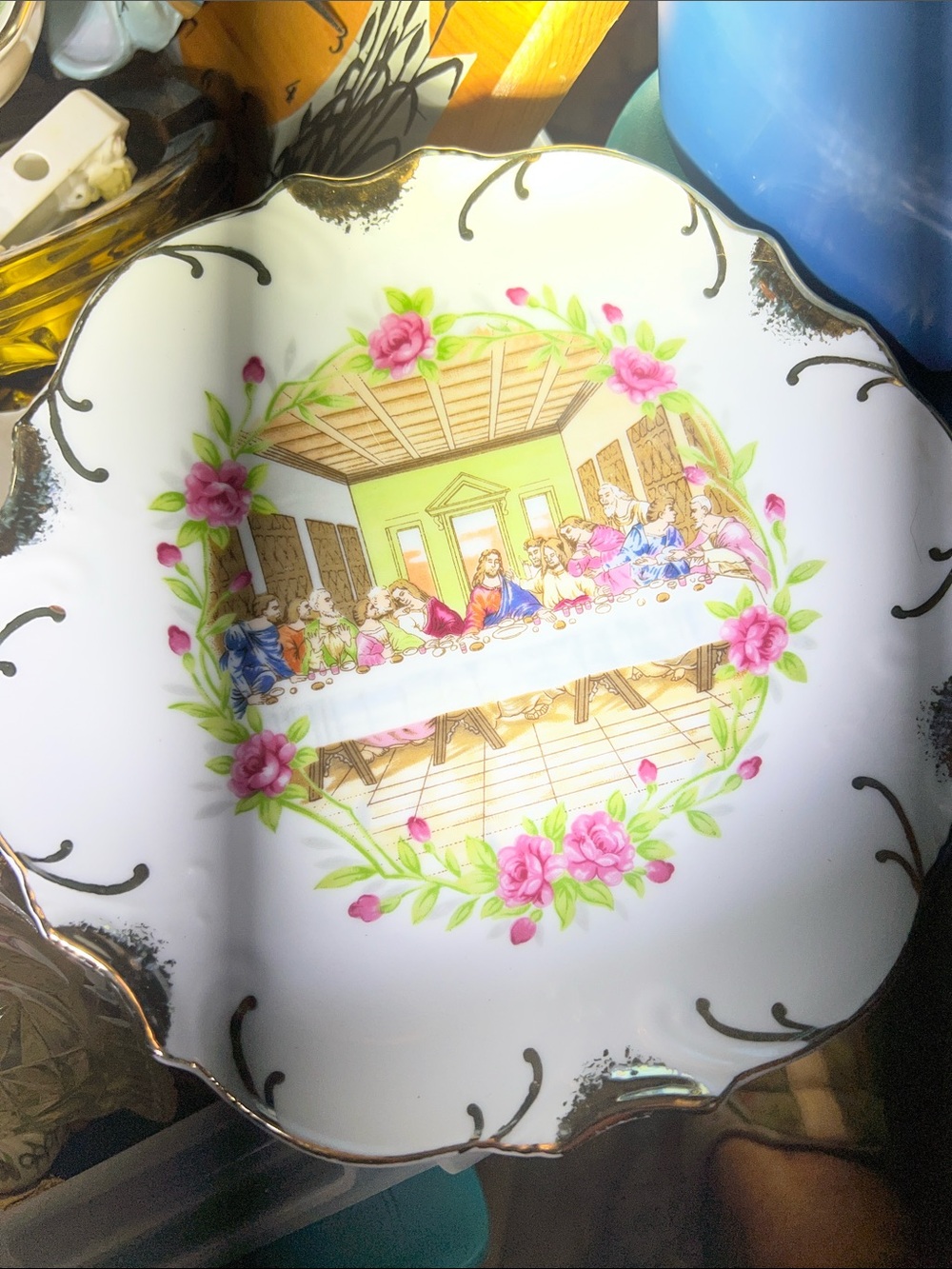 Vintage religious plates